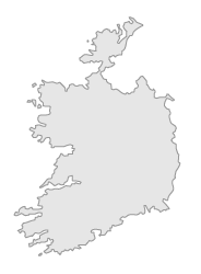 ireland map and flag